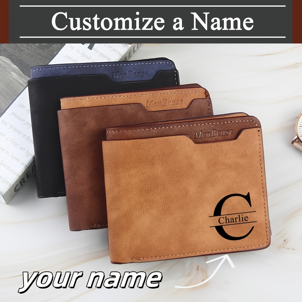 Card Top Loader - Customized Name Luxury Male Short Wallet