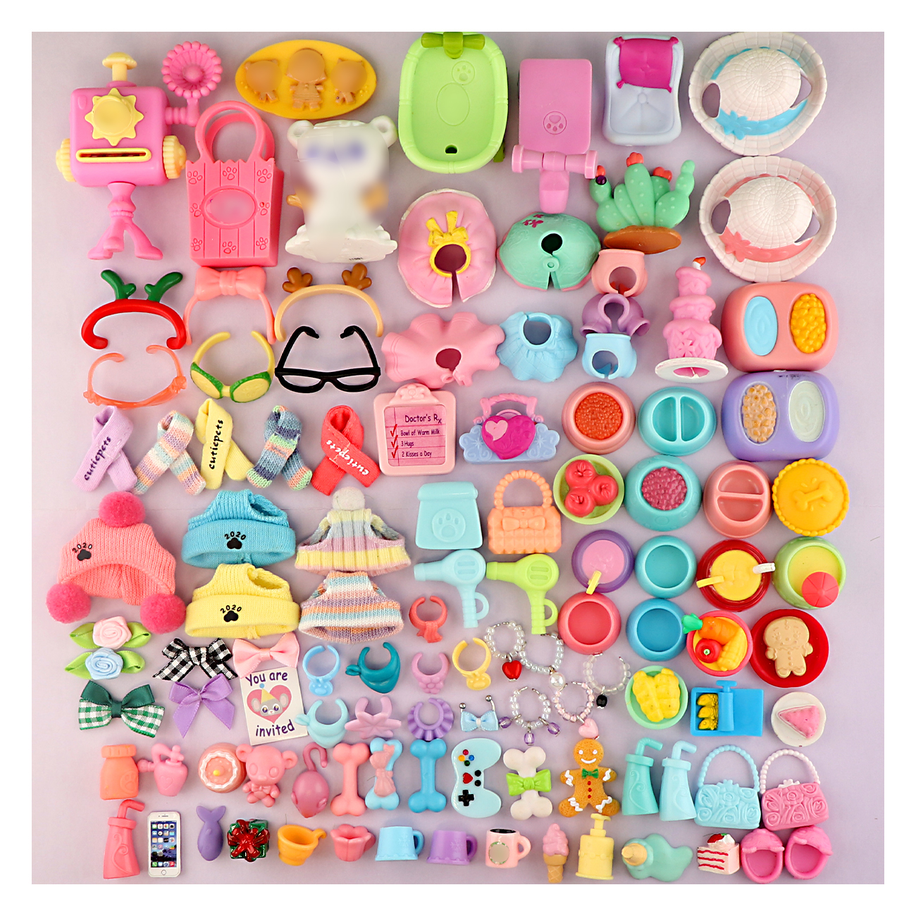 Vinyl Figure Blank - Pet Collars Accessories Random 15 PC