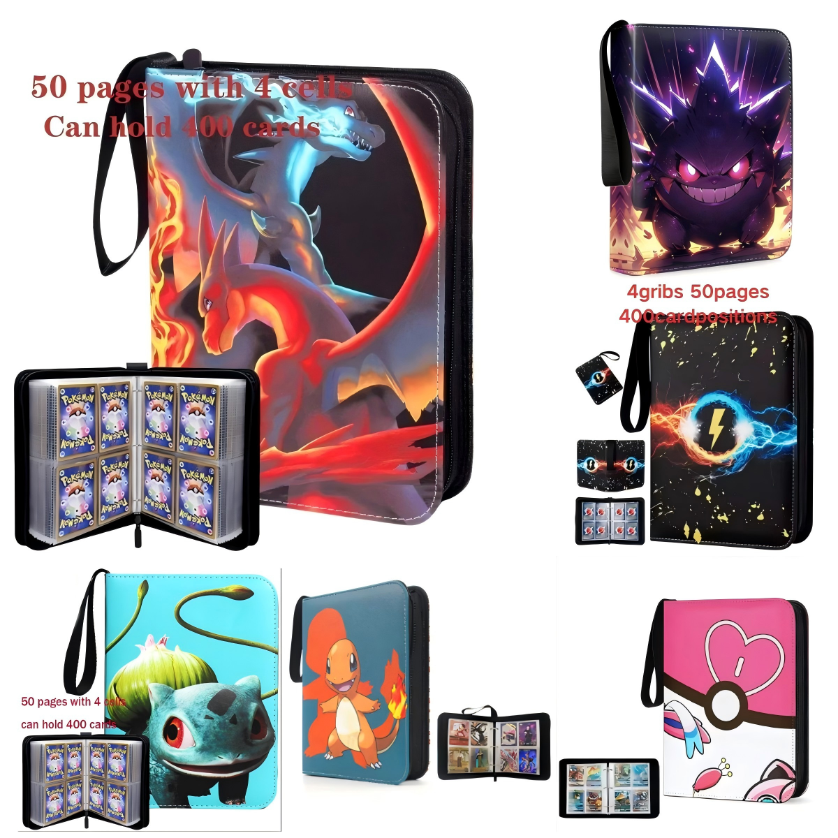 Charizard Gengar Pikachu Card  - Pokemon Binder Card avis et prix