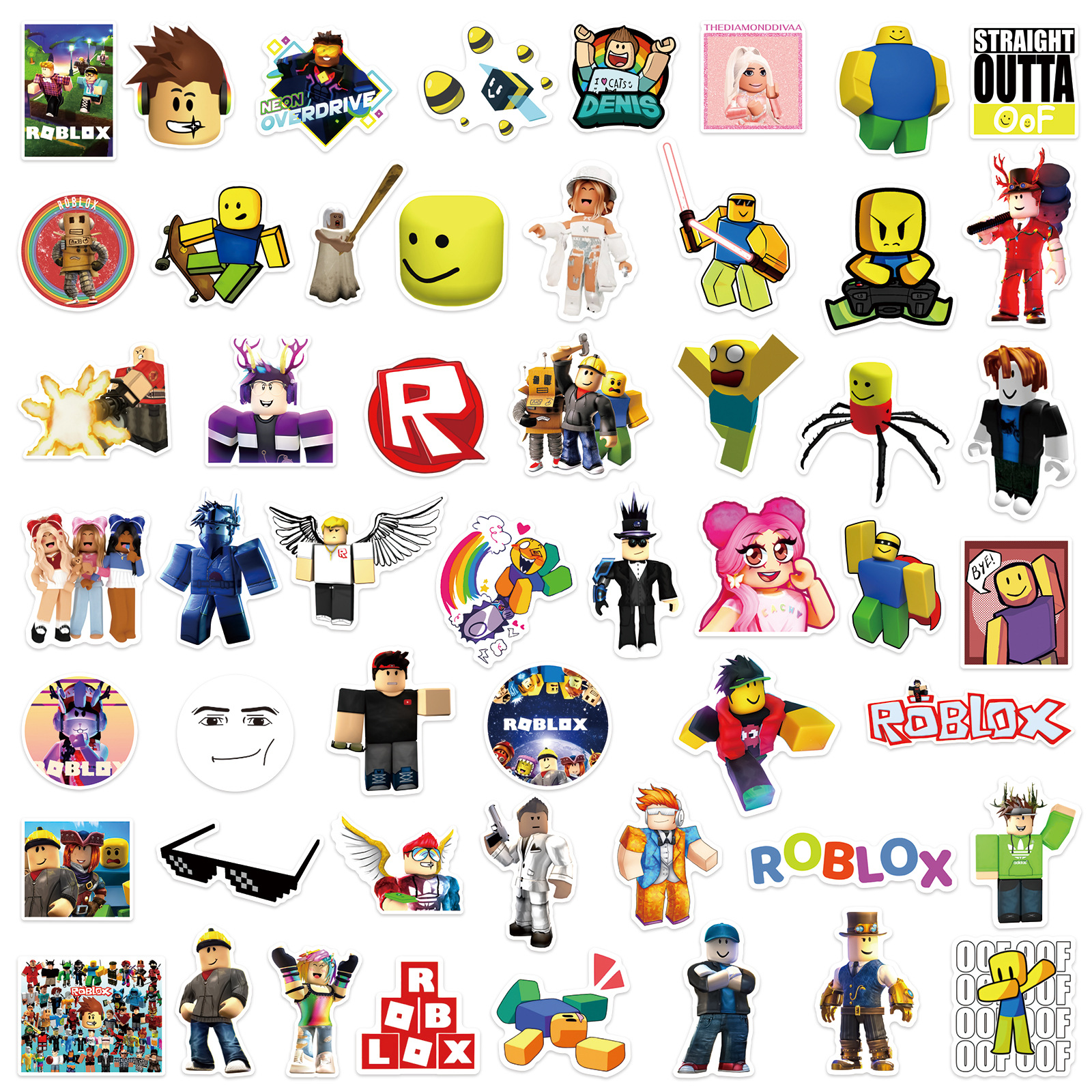 50pcs Roblox Unique Waterproof - Vinyl Figure Blank avis et prix