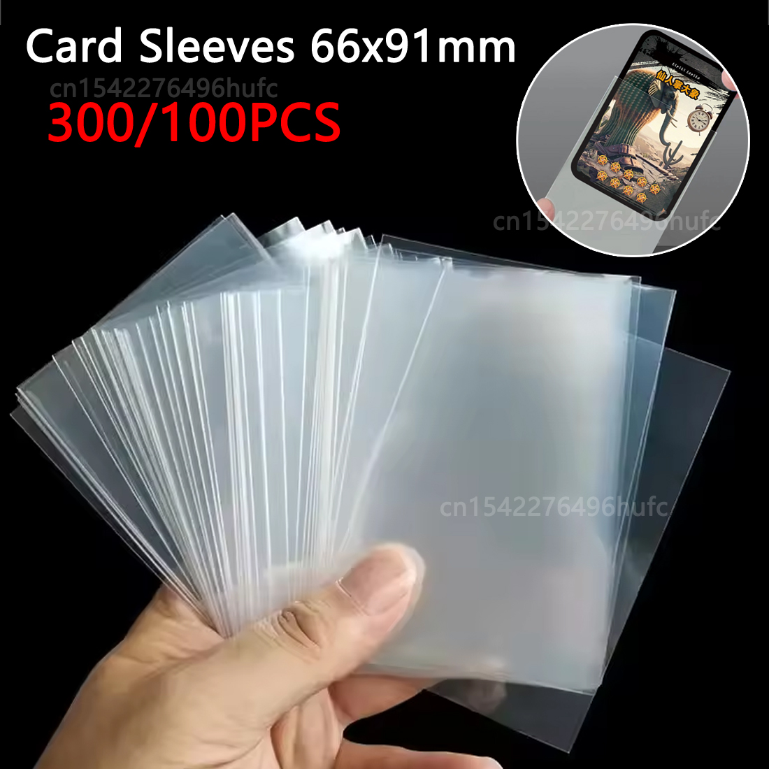 300/100Pcs 66*91mm Card Sleeve - Card Penny Sleeve avis et prix