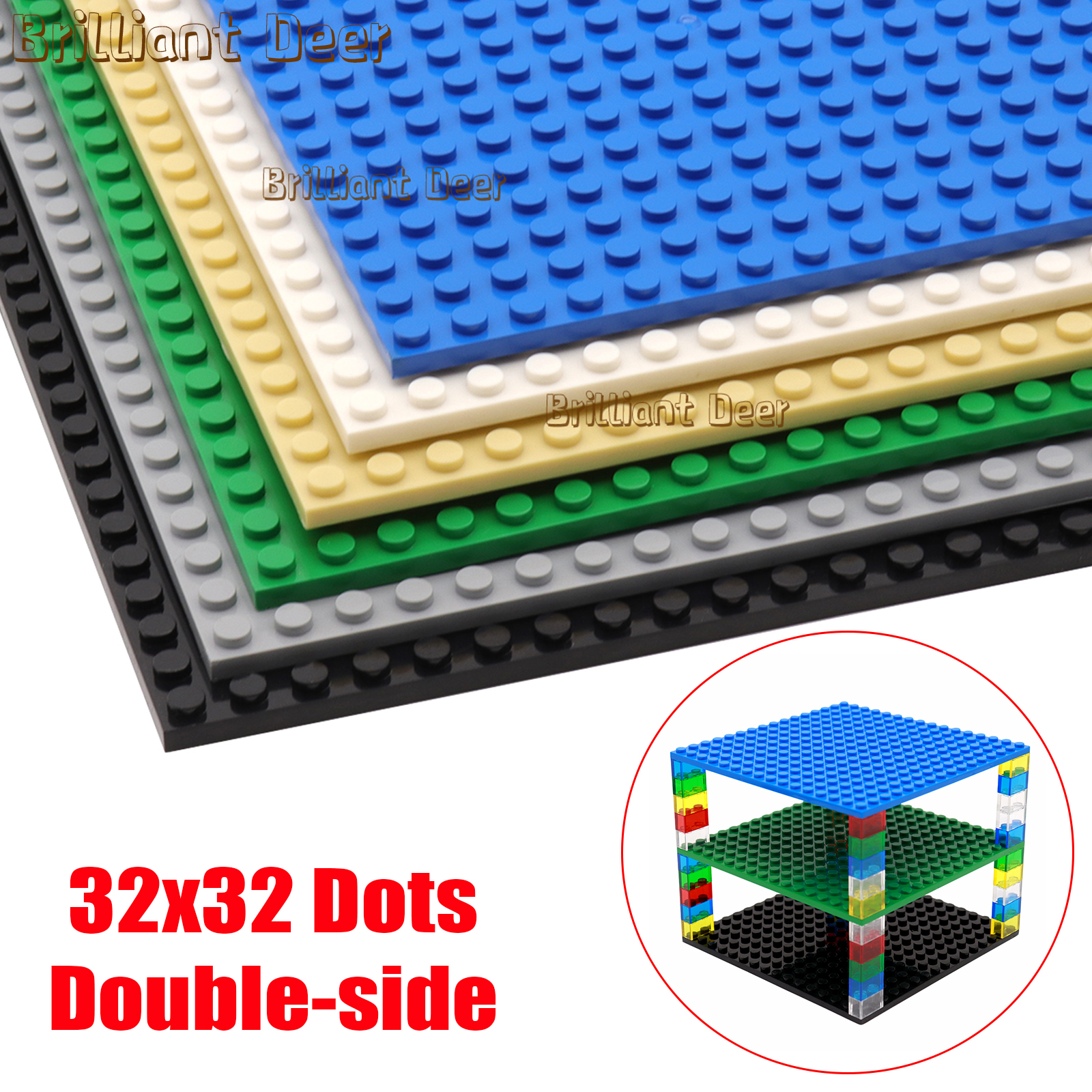 2PCS 32x32 Dots Base Plate Dou - Lego Minifigure Holder avis et prix