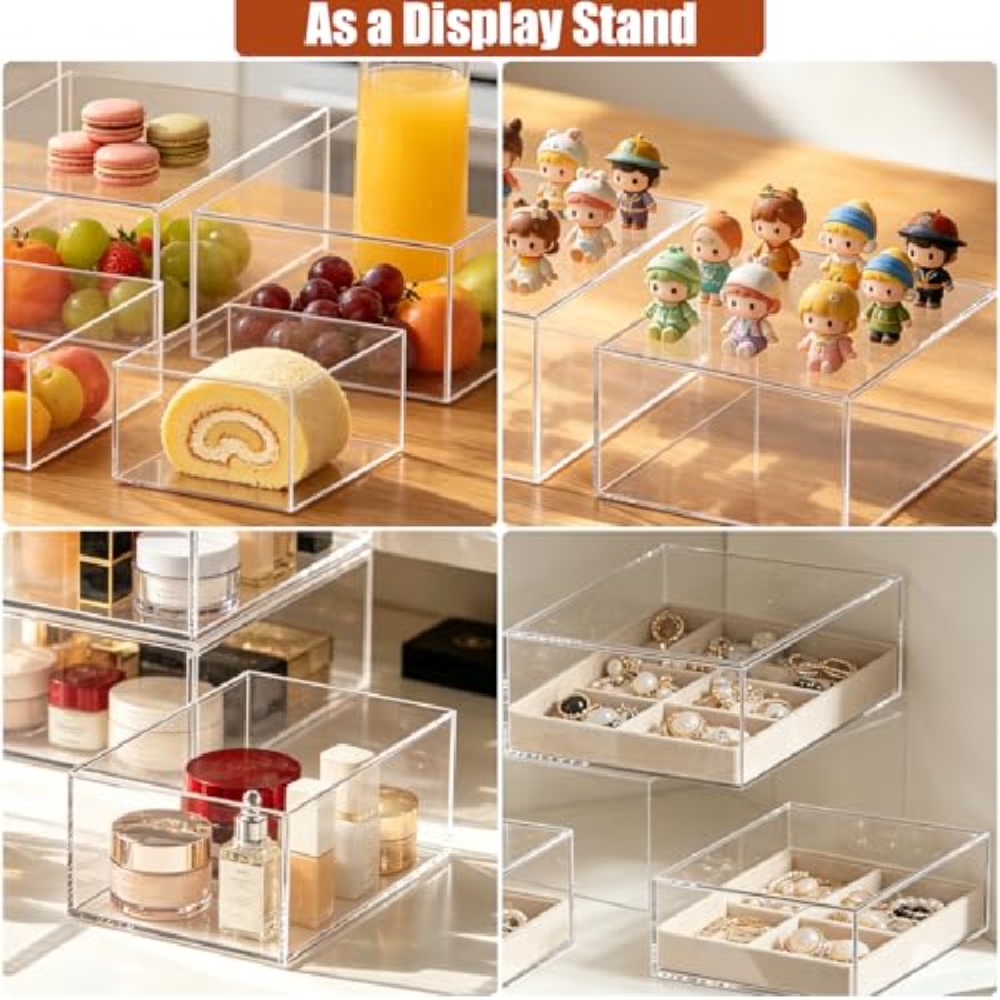 6Pcs Clear Acrylic Risers Disp - Display Risers Set avis et prix