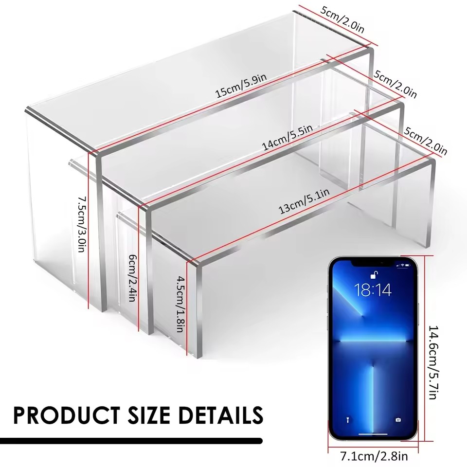 3/6/9/12Pc Clear Acrylic Displ - Display Risers Set avis et prix