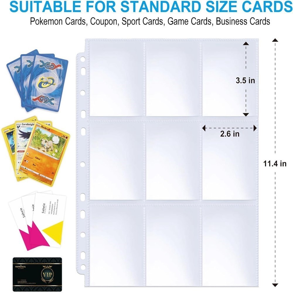 50 Sheets 9 Pocket Single Side - Trading Card Binder avis et prix