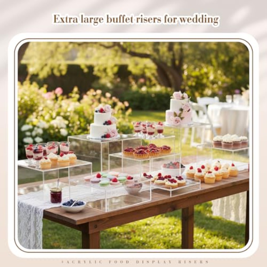 7 Pcs Extra Large Buffet Riser - Display Risers Set avis et prix