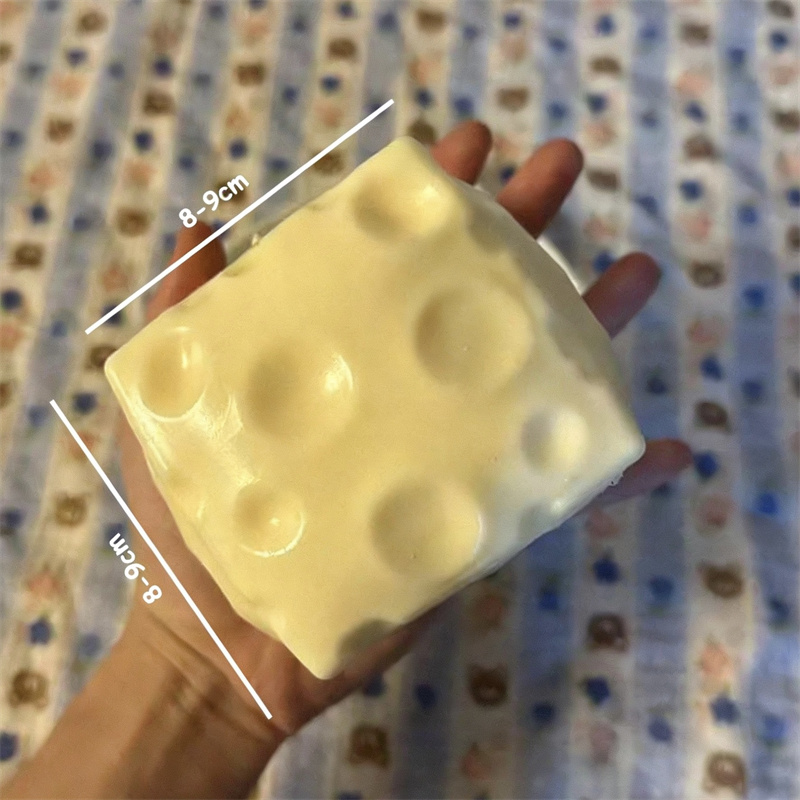 ◑Jumbo Cheese Cube Stress Ball - Fidget Cube Original avis et prix