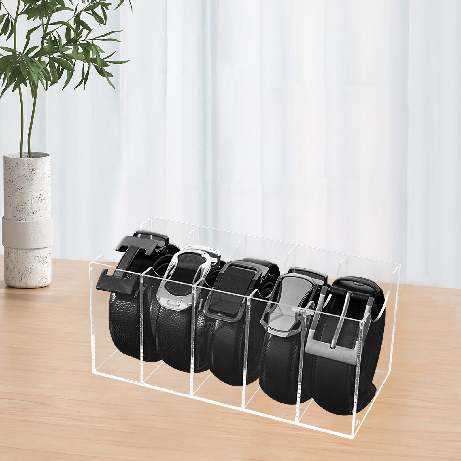 5-Compartment Acrylic Belt Org - Display Case Acrylic avis et prix