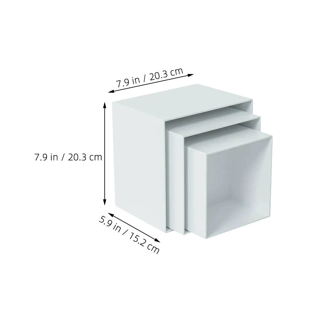6Pcs Minimalist White Plastic  - Display Risers Set avis et prix